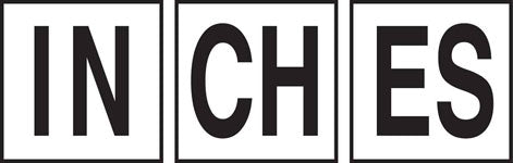 Inlays 6" Ceramic Tile Markers - MMG Series - 4" Letters