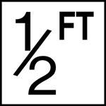 Inlays 8" Ceramic Tile Depth Markers - FT Series - 6" Numbers