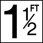 Inlays 8" Ceramic Tile Depth Markers - FT Series - 6" Numbers