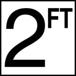 Inlays 8" Ceramic Tile Depth Markers - FT Series - 6" Numbers