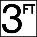 Inlays 8" Ceramic Tile Depth Markers - FT Series - 6" Numbers