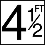 Inlays 8" Ceramic Tile Depth Markers - FT Series - 6" Numbers
