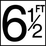 Inlays 8" Ceramic Tile Depth Markers - FT Series - 6" Numbers