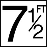 Inlays 8" Ceramic Tile Depth Markers - FT Series - 6" Numbers