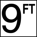 Inlays 8" Ceramic Tile Depth Markers - FT Series - 6" Numbers