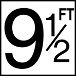 Inlays 8" Ceramic Tile Depth Markers - FT Series - 6" Numbers
