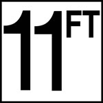 Inlays 8" Ceramic Tile Depth Markers - FT Series - 6" Numbers
