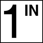 Inlays 8" Ceramic Tile Depth Markers - IN Series - 6" Numbers