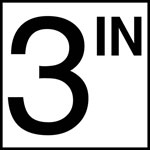 Inlays 8" Ceramic Tile Depth Markers - IN Series - 6" Numbers