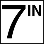 Inlays 8" Ceramic Tile Depth Markers - IN Series - 6" Numbers