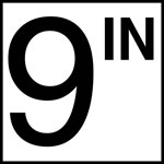 Inlays 8" Ceramic Tile Depth Markers - IN Series - 6" Numbers