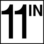 Inlays 8" Ceramic Tile Depth Markers - IN Series - 6" Numbers