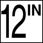 Inlays 8" Ceramic Tile Depth Markers - IN Series - 6" Numbers