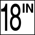 Inlays 8" Ceramic Tile Depth Markers - IN Series - 6" Numbers