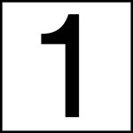 Inlays 8" Ceramic Tile Depth Markers - NO Series - 6" Numbers