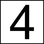 Inlays 8" Ceramic Tile Depth Markers - NO Series - 6" Numbers