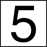 Inlays 8" Ceramic Tile Depth Markers - NO Series - 6" Numbers
