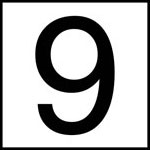 Inlays 8" Ceramic Tile Depth Markers - NO Series - 6" Numbers