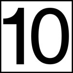 Inlays 8" Ceramic Tile Depth Markers - NO Series - 6" Numbers