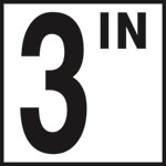 Inlays 6" Ceramic Tile Markers - IN Series - 5" Numbers