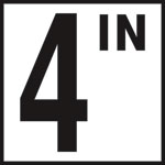 Inlays 6" Ceramic Tile Markers - IN Series - 5" Numbers