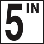 Inlays 6" Ceramic Tile Markers - IN Series - 5" Numbers