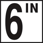 Inlays 6" Ceramic Tile Markers - IN Series - 5" Numbers