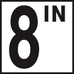 Inlays 6" Ceramic Tile Markers - IN Series - 5" Numbers