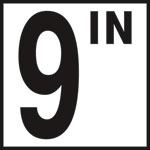 Inlays 6" Ceramic Tile Markers - IN Series - 5" Numbers