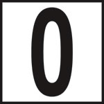 Inlays 6" Ceramic Tile Markers - NO Series - 5" Numbers