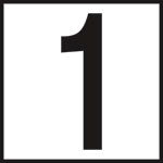 Inlays 6" Ceramic Tile Markers - NO Series - 5" Numbers