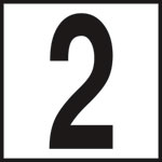 Inlays 6" Ceramic Tile Markers - NO Series - 5" Numbers