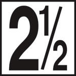 Inlays 6" Ceramic Tile Markers - NO Series - 5" Numbers