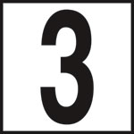 Inlays 6" Ceramic Tile Markers - NO Series - 5" Numbers