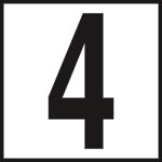 Inlays 6" Ceramic Tile Markers - NO Series - 5" Numbers