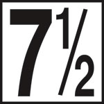 Inlays 6" Ceramic Tile Markers - NO Series - 5" Numbers