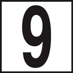 Inlays 6" Ceramic Tile Markers - NO Series - 5" Numbers