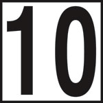 Inlays 6" Ceramic Tile Markers - NO Series - 5" Numbers