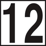 Inlays 6" Ceramic Tile Markers - NO Series - 5" Numbers