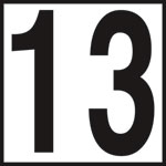 Inlays 6" Ceramic Tile Markers - NO Series - 5" Numbers