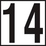 Inlays 6" Ceramic Tile Markers - NO Series - 5" Numbers