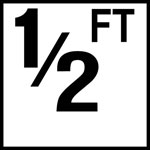 Inlays 6" Ceramic Tile Markers - FT Series - 4" Top Print Numbers