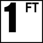 Inlays 6" Ceramic Tile Markers - FT Series - 4" Top Print Numbers