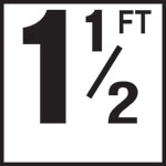 Inlays 6" Ceramic Tile Markers - FT Series - 4" Top Print Numbers