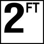 Inlays 6" Ceramic Tile Markers - FT Series - 4" Top Print Numbers