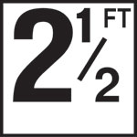 Inlays 6" Ceramic Tile Markers - FT Series - 4" Top Print Numbers