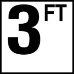 Inlays 6" Ceramic Tile Markers - FT Series - 4" Top Print Numbers