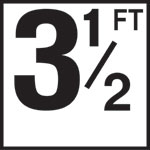Inlays 6" Ceramic Tile Markers - FT Series - 4" Top Print Numbers