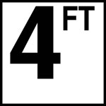 Inlays 6" Ceramic Tile Markers - FT Series - 4" Top Print Numbers
