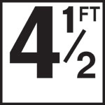 Inlays 6" Ceramic Tile Markers - FT Series - 4" Top Print Numbers
